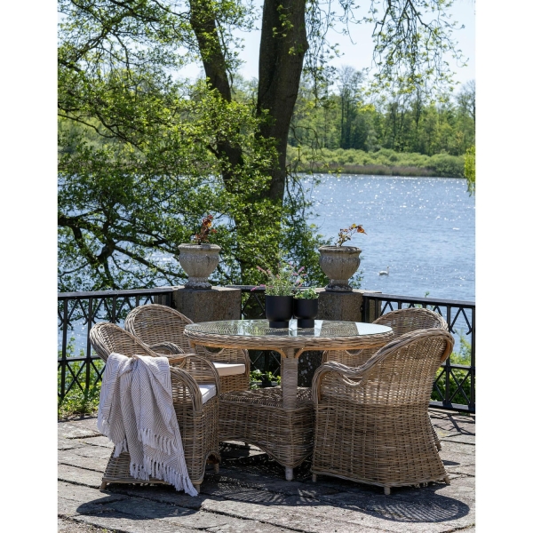 Krzesło Larisa rattan/szare - House Nordic