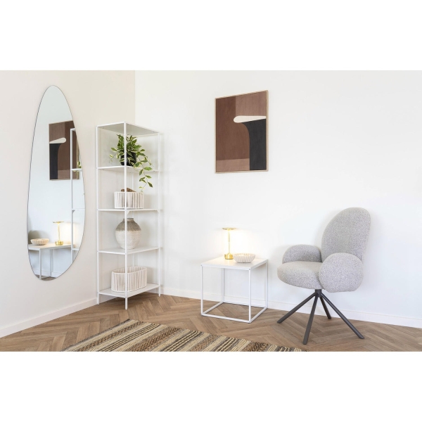Krzesło obrotowe Lana z podłokietnikami boucle piaskowe - House Nordic