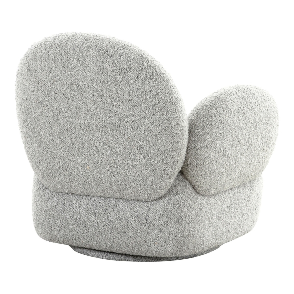 Fotel Messina obrotowy boucle szary - House Nordic