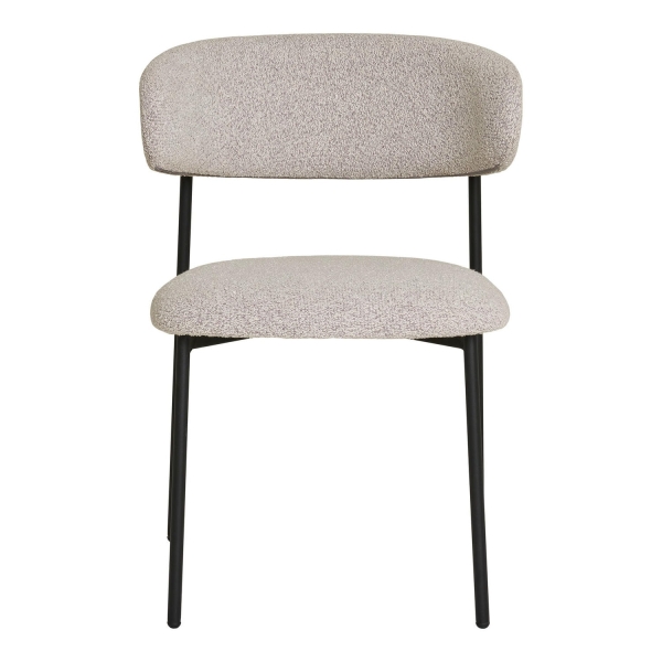 Krzesło Mira boucle piaskowe/czarne - House Nordic