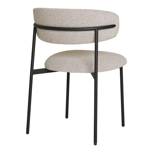Krzesło Mira boucle piaskowe/czarne - House Nordic
