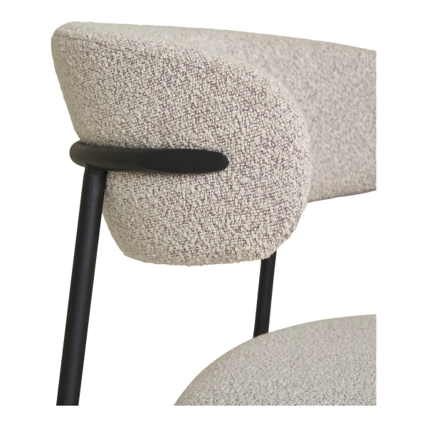 Krzesło Mira boucle piaskowe/czarne - House Nordic