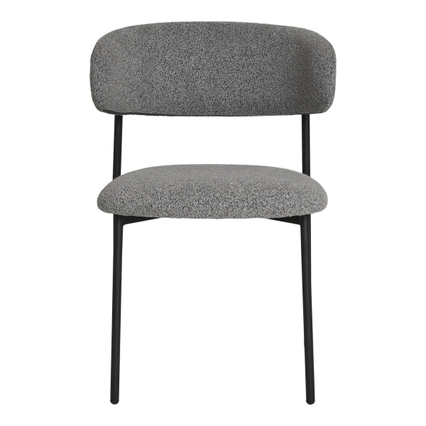 Krzesło Mira boucle szare jasne/czarne - House Nordic