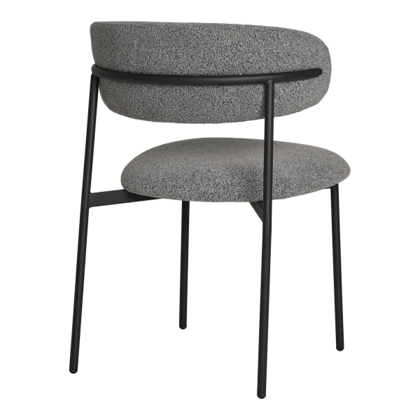 Krzesło Mira boucle szare jasne/czarne - House Nordic