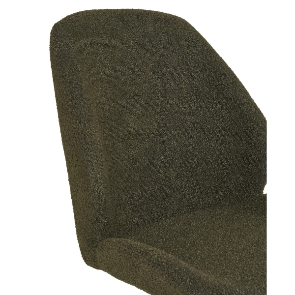 Krzesło Monte Carlo obrotowe zielone boucle/ czarne - House Nordic