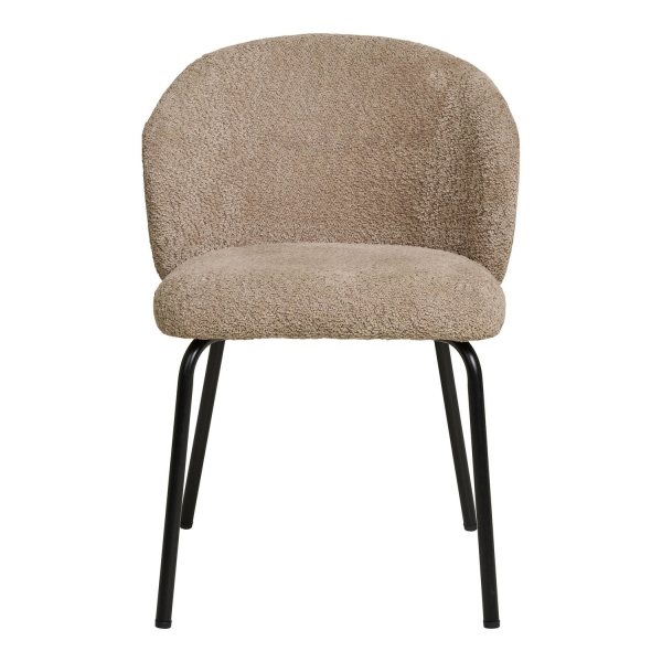 Krzesło Safira boucle beżowe/czarne - House Nordic