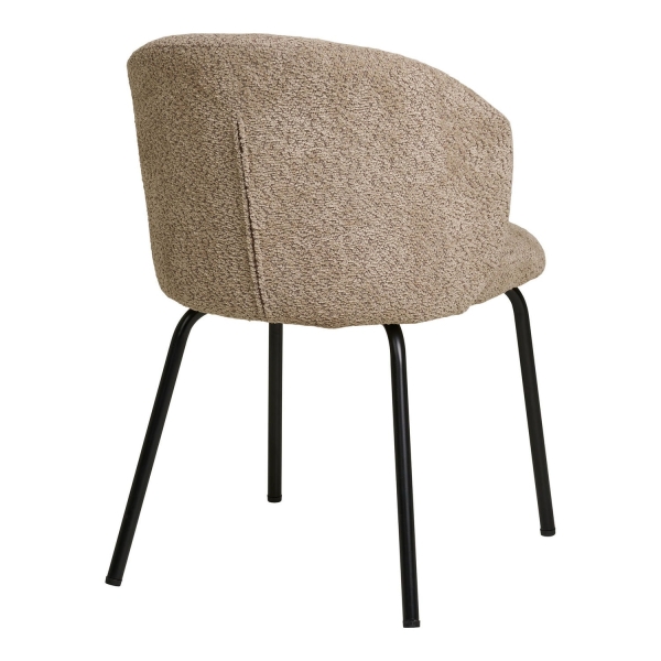 Krzesło Safira boucle beżowe/czarne - House Nordic