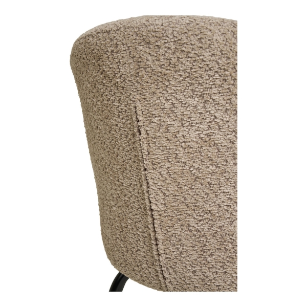 Krzesło Safira boucle beżowe/czarne - House Nordic