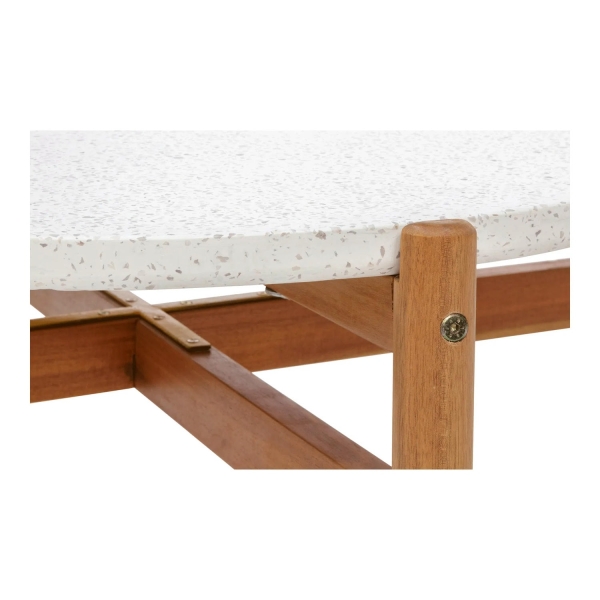 Stolik kawowy Terracina 84,5cm akacja/terrazzo - House Nordic