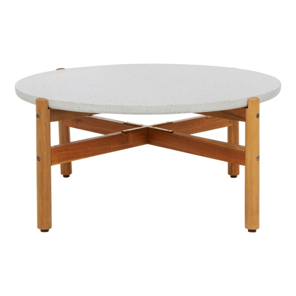 Stolik kawowy Terracina 84,5cm akacja/terrazzo - House Nordic
