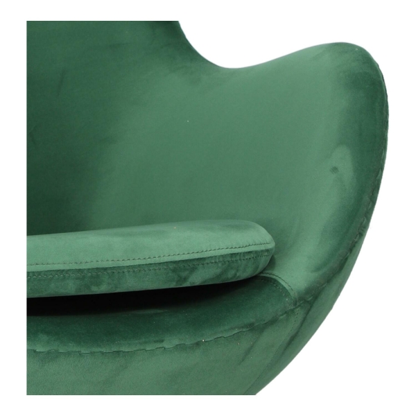 Fotel Jajo Velvet zielone/ srebrna podstawa - D2 DESIGN