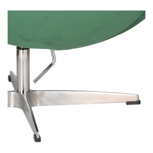 Fotel Jajo Velvet zielone/ srebrna podstawa - D2 DESIGN