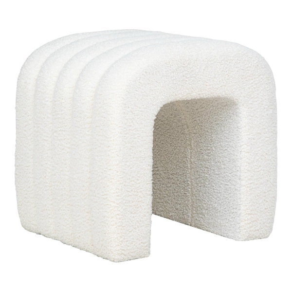 Pufa Colma biała teddy - House Nordic