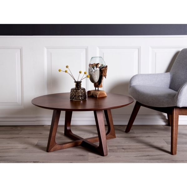 Stolik kawowy Hellerup 75cm orzech - House Nordic