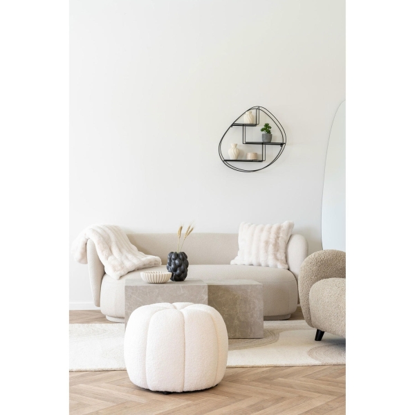Pufa Paisley biała - House Nordic