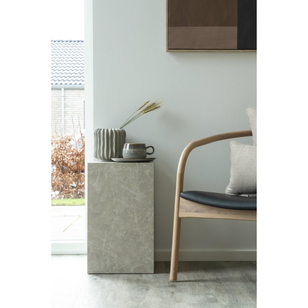 Stolik kawowy Prague 30x30cm szary marmur - House Nordic