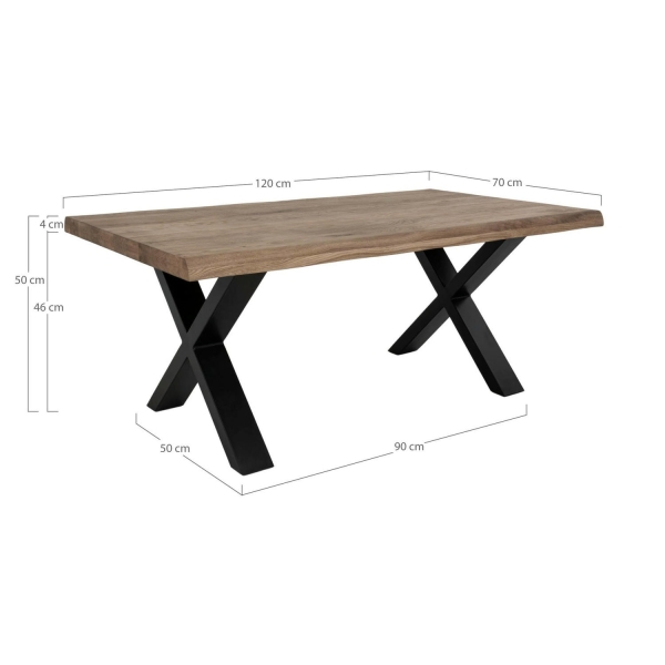 Stolik kawowy Toulon 70x120cm dąb dymiony - House Nordic