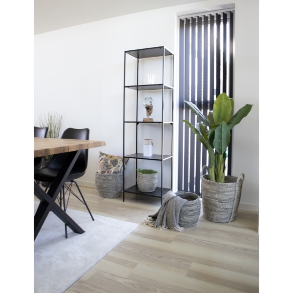 Regał Vita wąski 5 półek czarny - House Nordic