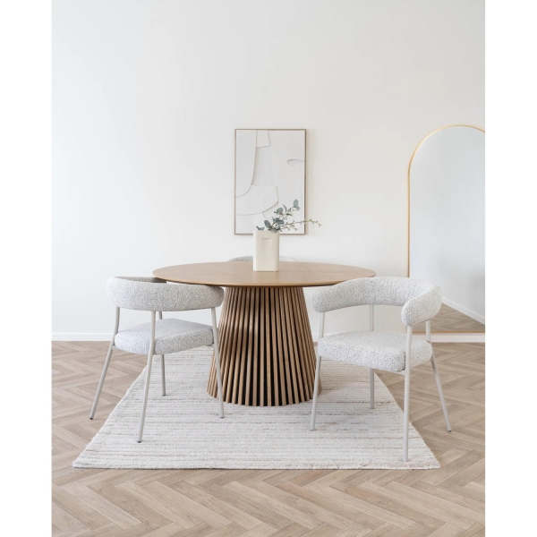 Krzesło Trivio boucle beżowe/kaszmir - House Nordic ApS