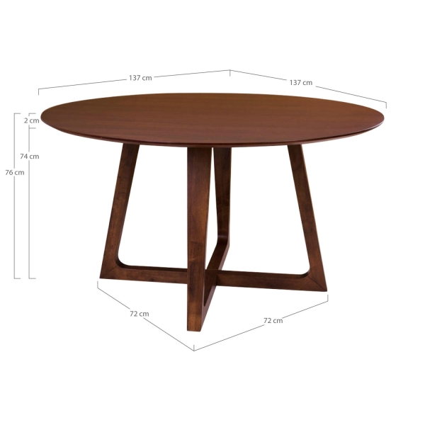 Stół Hellerup 137cm orzech - House Nordic ApS