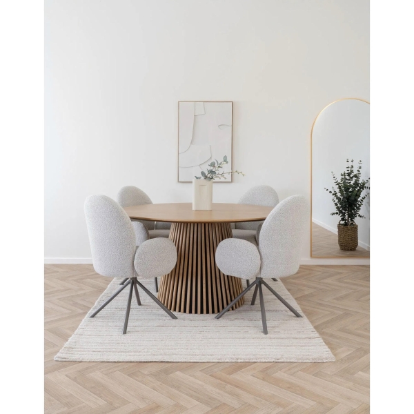 Stół okrągły Osaka 140cm dąb naturalny - House Nordic ApS