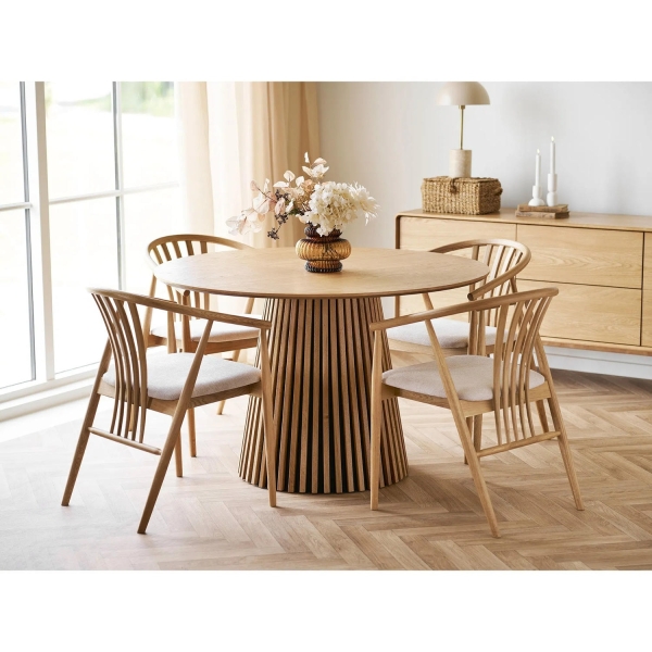 Stół okrągły Osaka 120cm dąb naturalny - House Nordic ApS