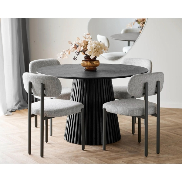 Stół okrągły Osaka 120cm dąb czarny - House Nordic ApS