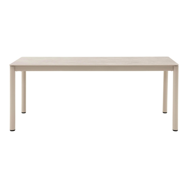 Stół Alcudia aluminium/ceramika, piaskowy 90x200x74 cm - House Nordic ApS