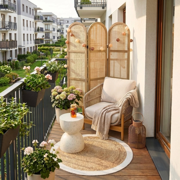 Fotel Terracina beżowy z poduszkami - House Nordic ApS