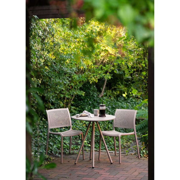 Stół Barletta Bistro okrągły taupe 70cm - House Nordic ApS