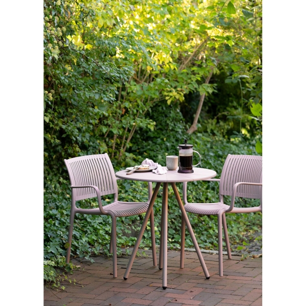 Stół Barletta Bistro okrągły taupe 70cm - House Nordic ApS