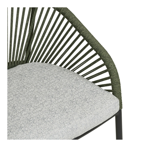 Krzesło Novella aluminiowe, zielone, szare, z poduszką - House Nordic ApS