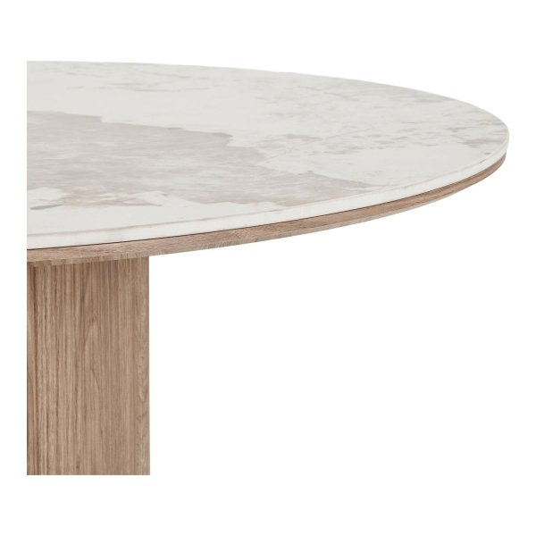 Stół Athens blat ceramiczny, biały/brązowy 100x210 cm - House Nordic ApS