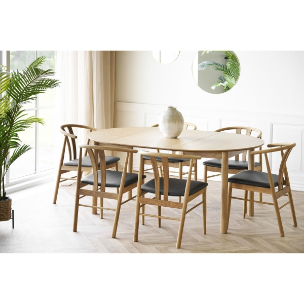 Stół Bundaberg rozkładany fornir dębowy 120/120-220 cm - House Nordic ApS