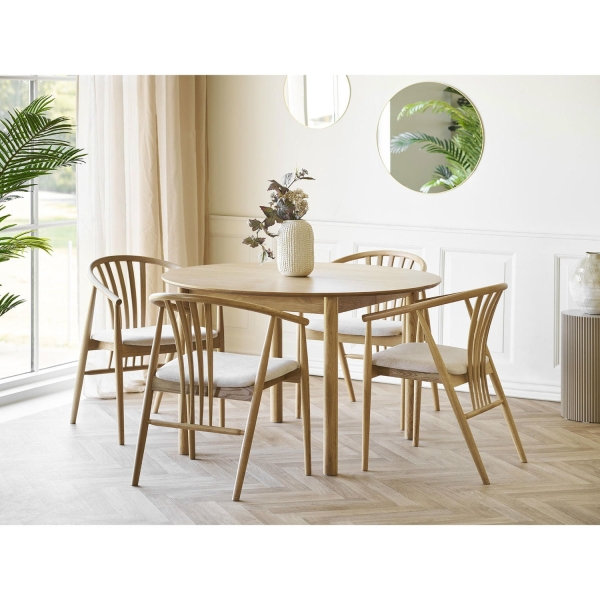 Stół Bundaberg rozkładany fornir dębowy 120/120-220 cm - House Nordic ApS