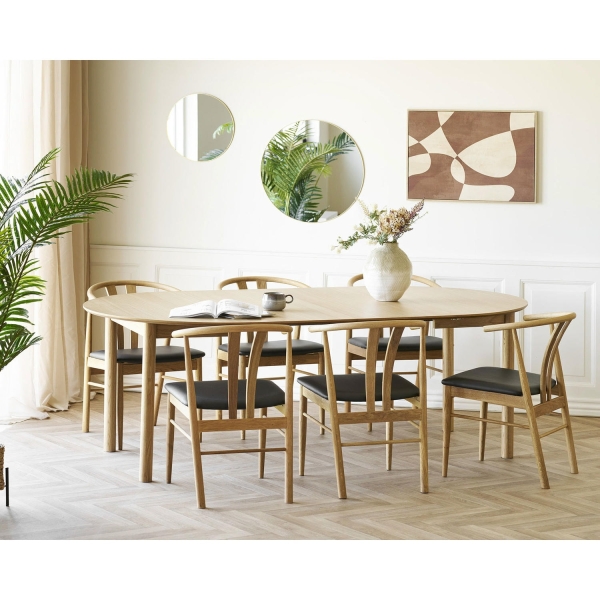 Stół Bundaberg rozkładany fornir dębowy 120/120-220 cm - House Nordic ApS