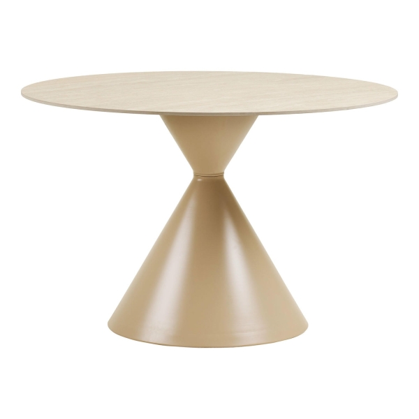 Stół Annecy blat ceramiczny/stal, trawertyn/piaskowy 120 cm - House Nordic ApS