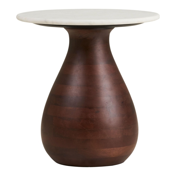 Stolik kawowy Heide drewno mango/marmur 40x41 cm - House Nordic ApS