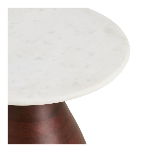 Stolik kawowy Heide drewno mango/marmur 40x41 cm - House Nordic ApS