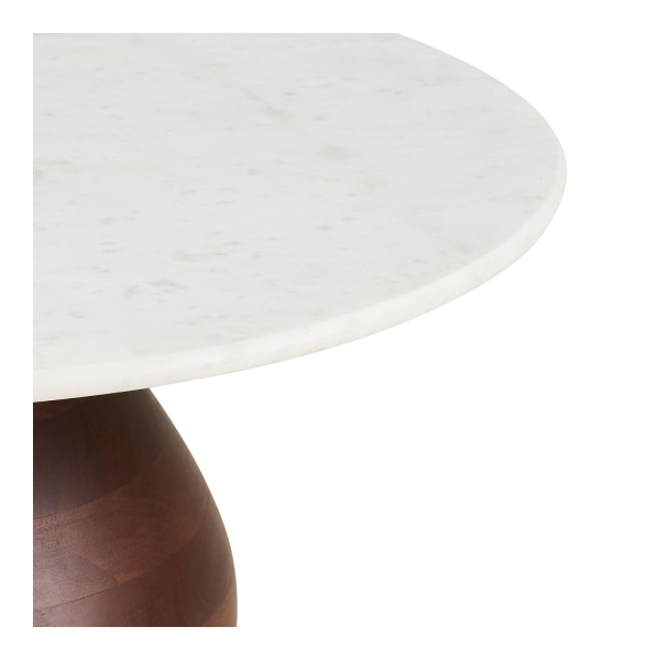 Stolik kawowy Heide drewno mango/marmur, 70x35 cm - House Nordic ApS