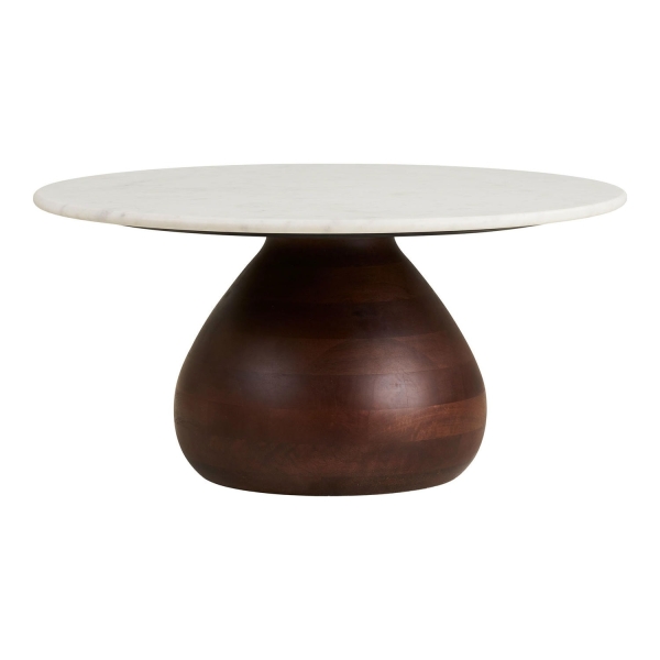 Stolik kawowy Heide drewno mango/marmur, 70x35 cm - House Nordic ApS