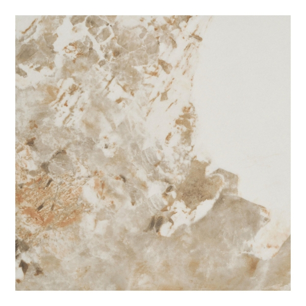 Stolik kawowy Athens ceramiczny Blat, biały/brązowy 80x40 cm - House Nordic ApS