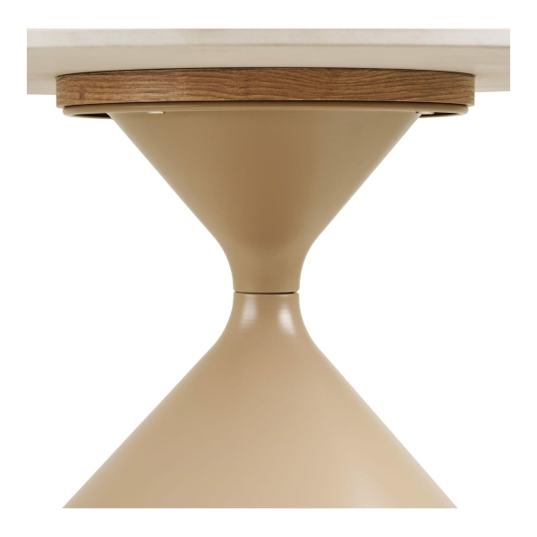 Stolik kawowy Annecy blat ceramiczny/stal, trawertyn/piaskowy 70x41 cm - House Nordic ApS