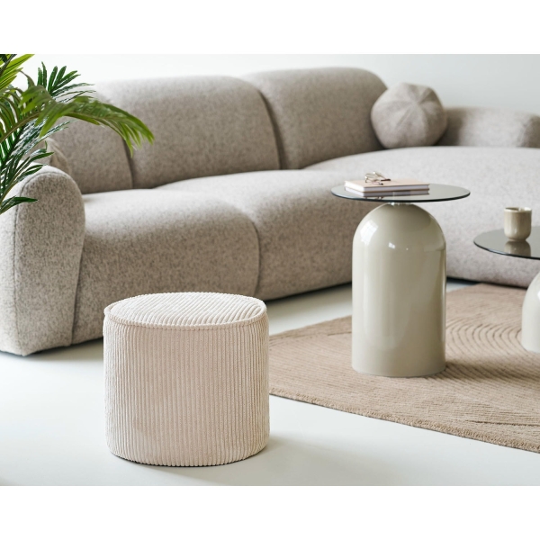 Pufa Taupo sztruks beżowa - House Nordic ApS