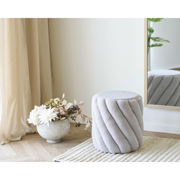 Pufa Sana boucle szara - House Nordic ApS