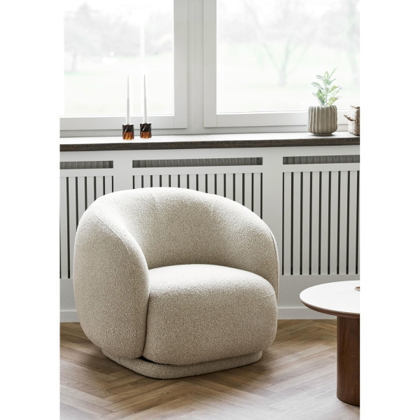 Fotel Hawkes z funkcją obrotową, piaskowy - House Nordic ApS