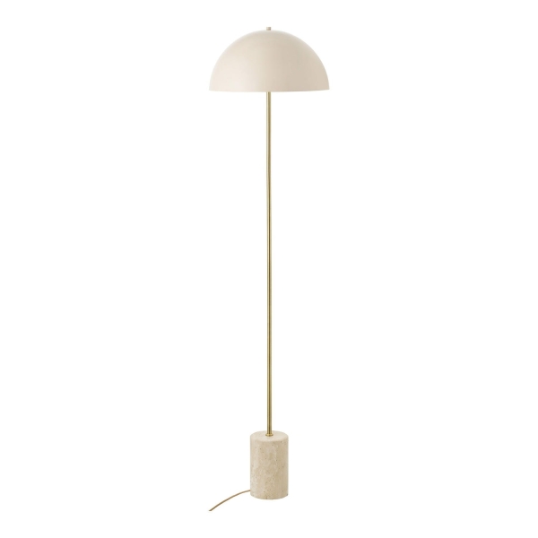 Lampa podłogowa Sheffield marmur beżowy/metal złoty - House Nordic ApS