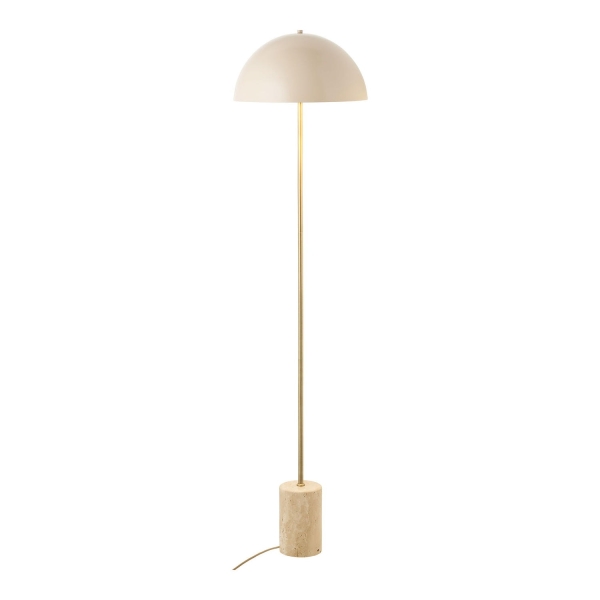 Lampa podłogowa Sheffield marmur beżowy/metal złoty - House Nordic ApS