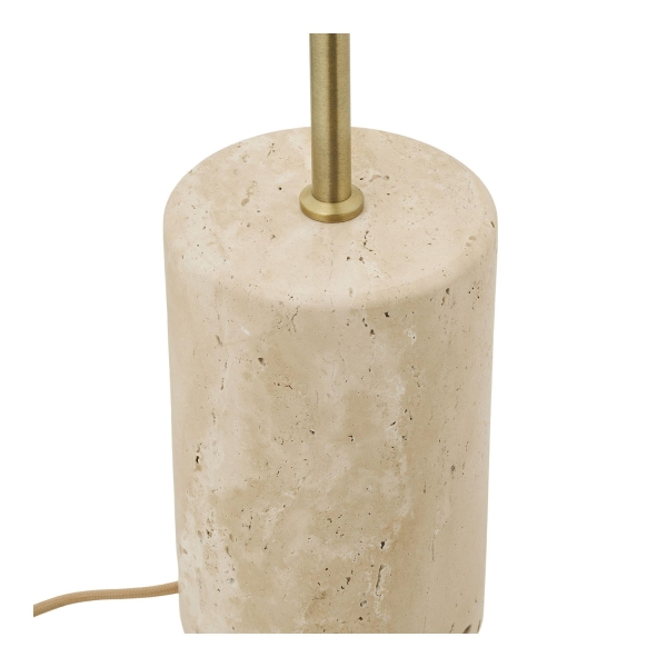 Lampa podłogowa Sheffield marmur beżowy/metal złoty - House Nordic ApS