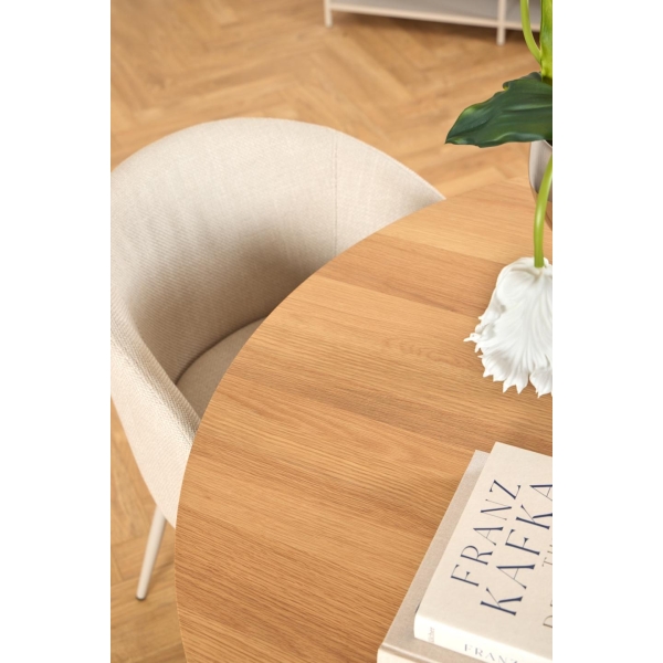 Stół okragły Soli 120cm dąb/kaszmir - ACTONA